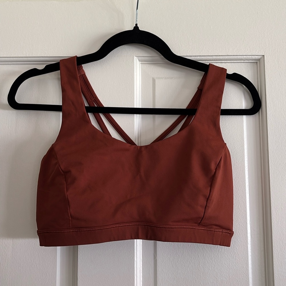 Lululemon size 8 rust colored sports bra